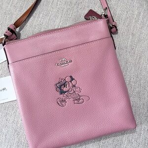 Coach Pink Crossbody Bag with Character Design